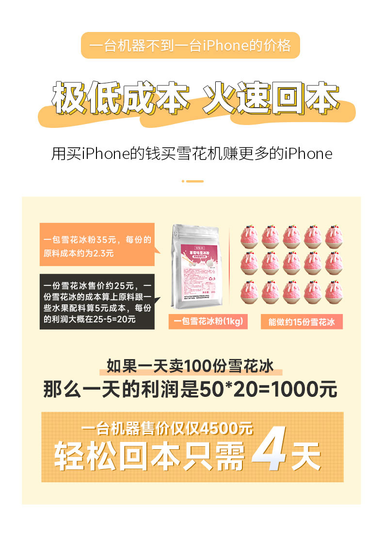 DB多宝视讯雪花冰机快速回本